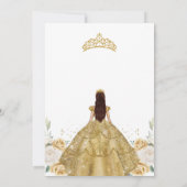 Quinceanera Floral Gold Invitation 招待状 (裏面)