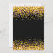 Quinceanera Gold Dress Faux Glitter サンキューカード (裏面)