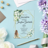 Quinceanera green floral アクリル招待状 (インサイチュ (ウェディング))