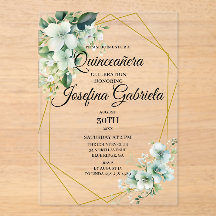 Quinceanera green floral