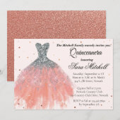Quinceanera Invitation, Birthday Invite for sweet 案内状 (正面/裏面)