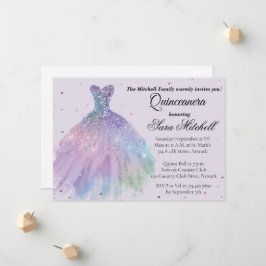 Quinceanera Invitation, Birthday Invite for sweet 案内状