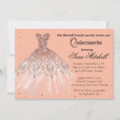 Quinceanera Invitation, Birthday Invite for sweet 案内状 (正面)