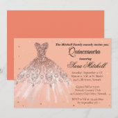 Quinceanera Invitation, Birthday Invite for sweet 案内状 (正面/裏面)