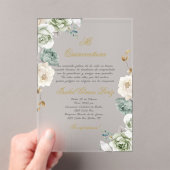 Quinceanera invitation in Spanish アクリル招待状 (インサイチュ (ポータブル))