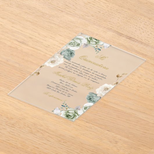 Quinceanera invitation in Spanish アクリル招待状 (レイダウン)