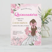 Quinceañera invitation Pink  招待状 (スタンド正面)