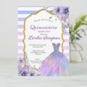  Quinceañera invitation shades of Purple 招待状 (スタンド正面)