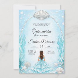 Quinceanera Invitation with an ocean theme  招待状
