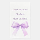 Quinceanera lavender bow white (正面)