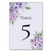 Quinceanera Lavender floral Table Number Card テーブルナンバー (裏面)