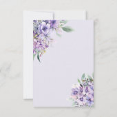 Quinceanera Lavender floral Thank You Card サンキューカード (裏面)