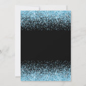 Quinceanera Light Blue Dress Faux Glitter サンキューカード (裏面)