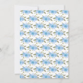 Quinceañera Light Blue Princess Brunette Girl 招待状 (裏面)