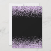 Quinceanera Light Purple Dress Faux Glitter サンキューカード (裏面)