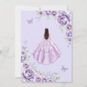 Quinceanera Lilac Purple Roses Dress Silver セーブザデート (裏面)