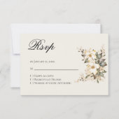 Quinceanera Magnolia Reply RSVP Card (正面)