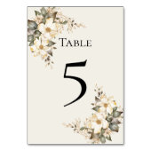 Quinceanera Magnolia Table Number Card テーブルナンバー (裏面)