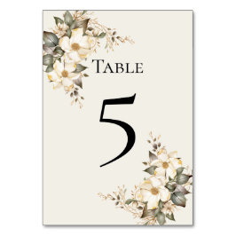 Quinceanera Magnolia Table Number Card テーブルナンバー