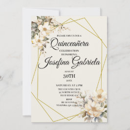 Quinceañera Magnolias in bloom Invitation 招待状