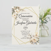 Quinceañera Magnolias in bloom Invitation 招待状 (スタンド正面)