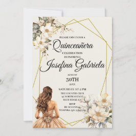 Quinceañera Magnolias in bloom Invitation 招待状