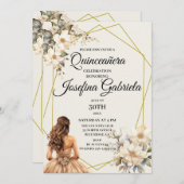 Quinceañera Magnolias in bloom Invitation 招待状 (正面/裏面)