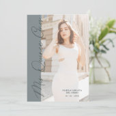 Quinceañera Minimalist Photo Funny Typography 招待状 (スタンド正面)