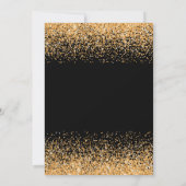 Quinceanera Peach Orange Dress Faux Glitter サンキューカード (裏面)