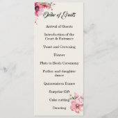 Quinceanera pink double side program card プログラム (裏面)