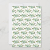 Quinceañera Sage Green Princess Brunette Girl 招待状 (裏面)