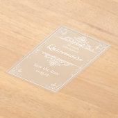 Quinceañera - Save the Date  Light Blue Elegant アクリル招待状 (レイダウン)