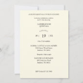 Quinceañera Sophisticated Floral Garland Photo 招待状 (裏面)