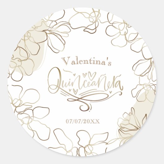 Quinceañera sticker ラウンドシール (正面)