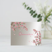 Quinceanera、Sweet Sixteen 桜の招待状 招待状 (スタンド正面)