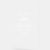 Quinceanera Welcome Frosted アクリルサイン (傾斜)