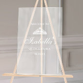 Quinceanera Welcome Frosted アクリルサイン