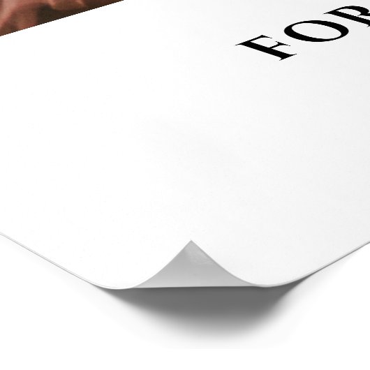 Quinceañera Welcome Modern Script Large Photo ポスター (角)