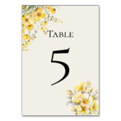 Quinceanera yellow gold Table Number Card テーブルナンバー (裏面)