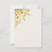 Quinceanera yellow gold Thank You Card サンキューカード (裏面)
