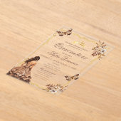 Quincenera Invitation in Spanish Boho アクリル招待状 (レイダウン)