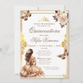 Quincenera Invitation in Spanish Boho 招待状 (正面)