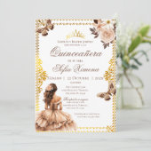 Quincenera Invitation in Spanish Boho 招待状 (スタンド正面)