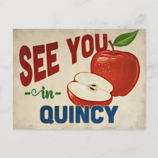 Quincy Massachusetts Apple – ヴィンテージ・トラベル ポストカード (正面)