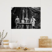 Quincy Mineで働いている鉱山労働者c.1890 ポスター (キッチン)