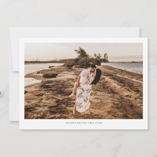 QUINNプエルトリコ赤面ピンクマップ日付を保存 招待状 (裏面)