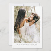 QUINN シプレスの地図とブッシュ色 ウェディング レセプション 招待状 (裏面)