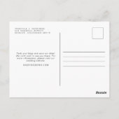 QUINN – メキシコ地図Save the Date Movableハート! ポストカード (裏面)