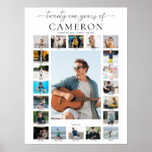 Quinn 21st Birthday Photo Timeline Poster ポスター (正面)