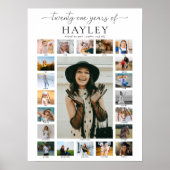 Quinn 21st Birthday Photo Timeline Poster ポスター (正面)